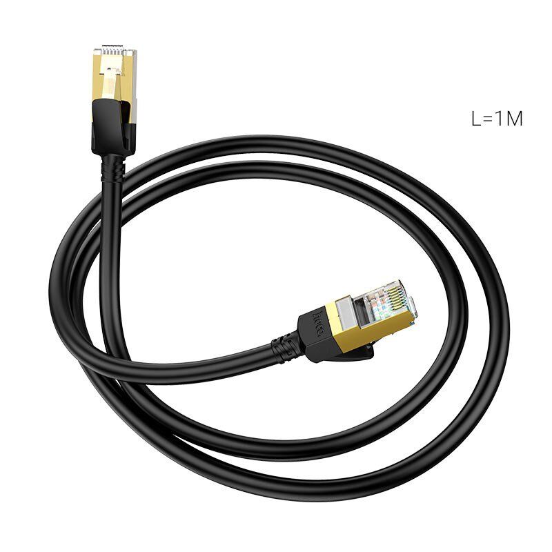 Мережевий кабель HOCO US02 Ethernet RJ45 1 м, чорний