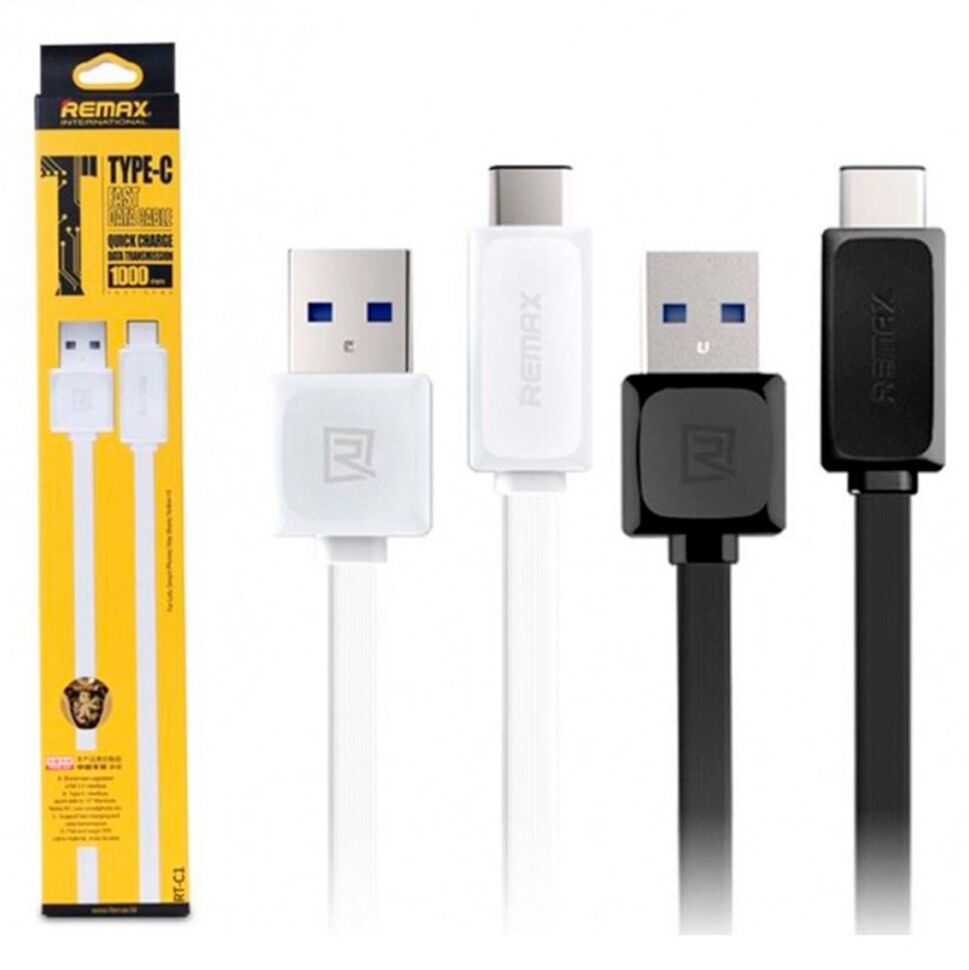 Кабель USB Remax RT-C1 Fleet Туре-С БІЛИЙ