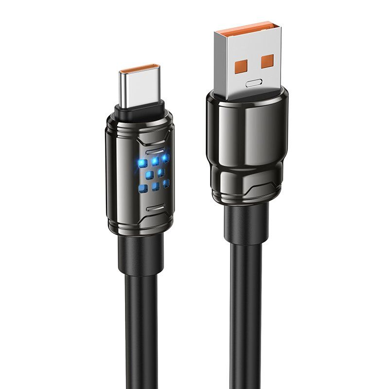 USB кабель HOCO U143 USB - Type-C 5A, 1 метр, чорний