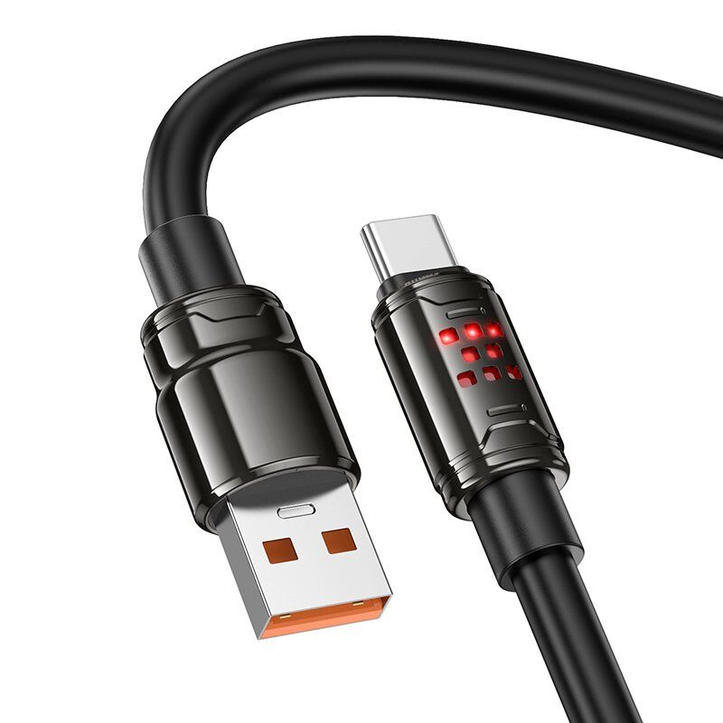 USB кабель HOCO U143 USB - Type-C 5A, 1 метр, чорний
