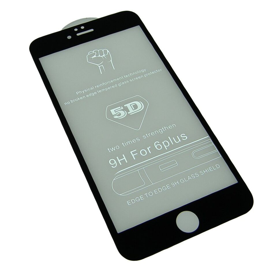 Захисне скло 5D для APPLE IPHONE 6 PLUS | 6S PLUS ЧОРНИЙ