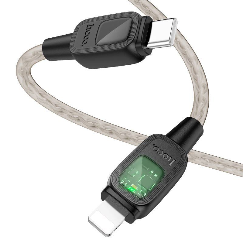 USB-C кабель HOCO U124 Type-C - Lightning, ЧОРНИЙ