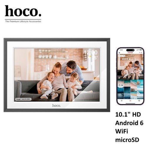 Цифрова фоторамка HOCO HI13 10,1 HD LCD, ЧОРНИЙ