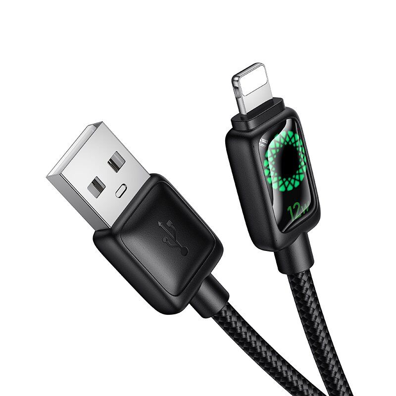 USB кабель HOCO U146 USB - Lightning, 1,2 м, чорний
