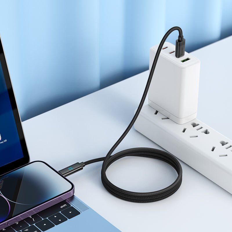 USB-C кабель HOCO U127 Type-C - Lightning чорний