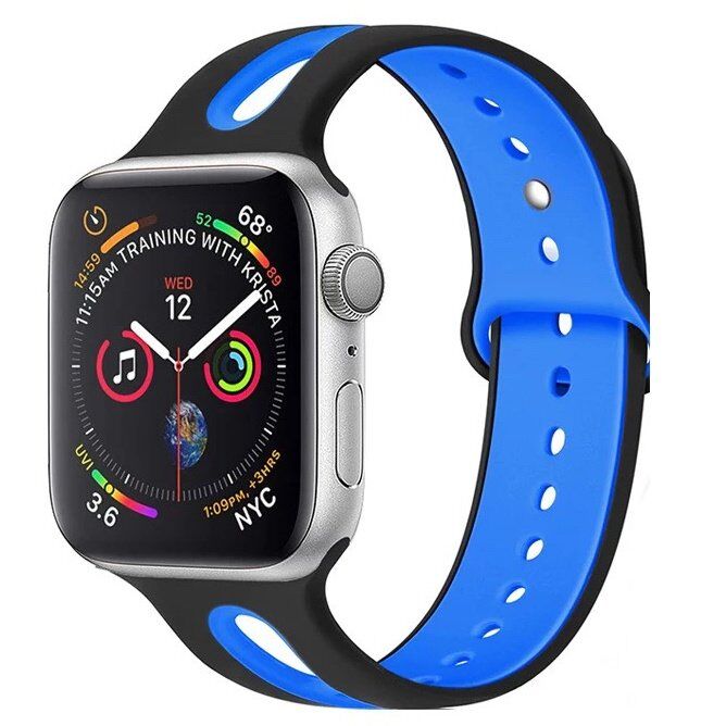 Ремінець силіконовий LINE 2 COLORS для APPLE WATCH 38мм | 40мм | 41мм LARGE