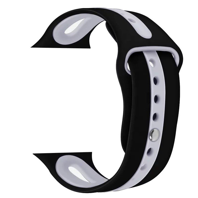 Ремінець силіконовий LINE 2 COLORS для APPLE WATCH 38мм | 40мм | 41мм LARGE