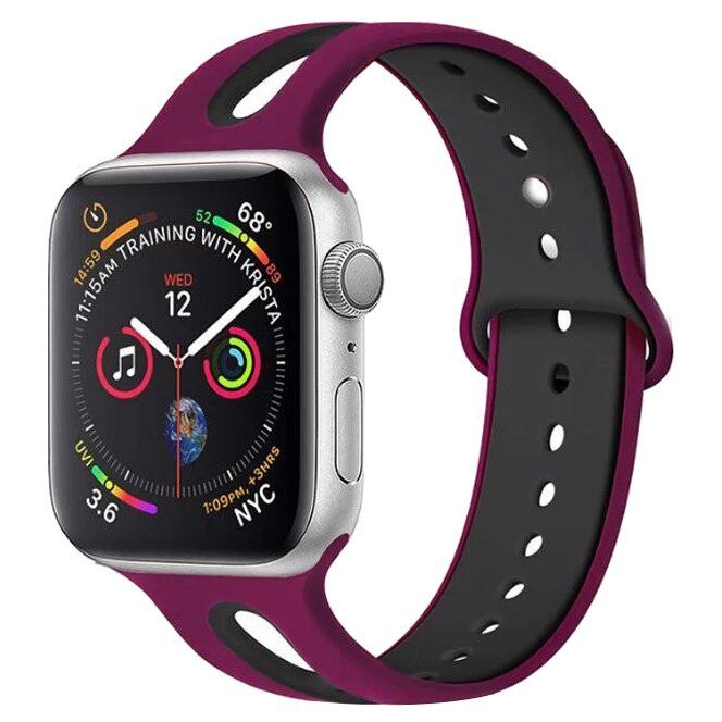 Ремінець силіконовий LINE 2 COLORS для APPLE WATCH 38мм | 40мм | 41мм LARGE