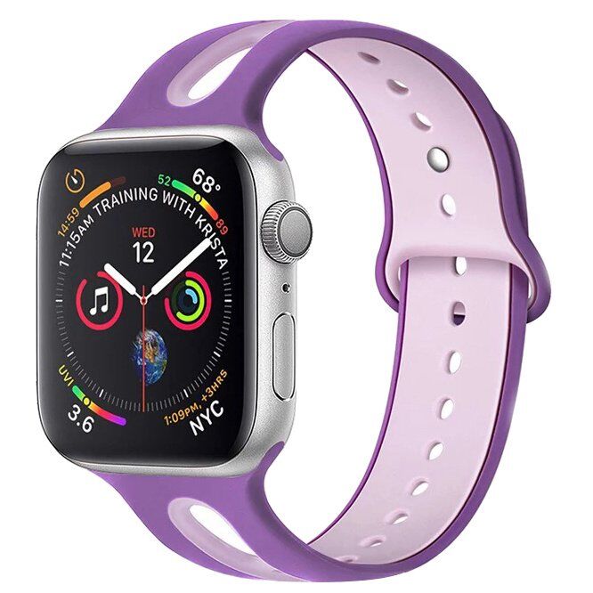 Ремінець силіконовий LINE 2 COLORS для APPLE WATCH 38мм | 40мм | 41мм LARGE