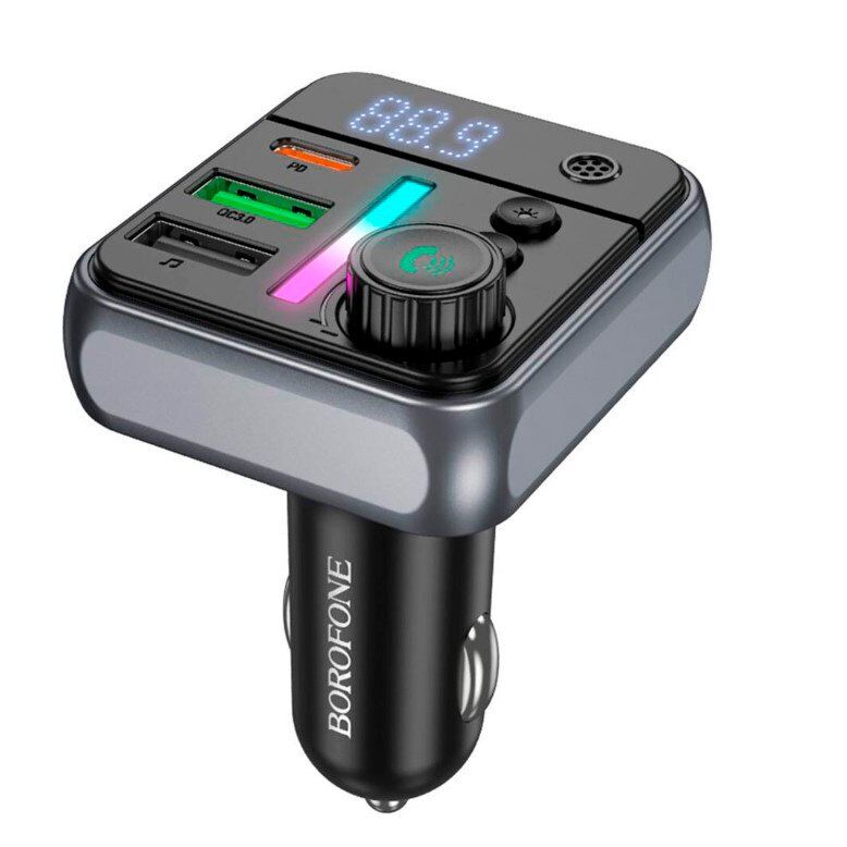 FM Модулятор BOROFONE BC50 38W TYPE-C PD 20W + USB QC3.0 18W Bluetooth / гучномовець