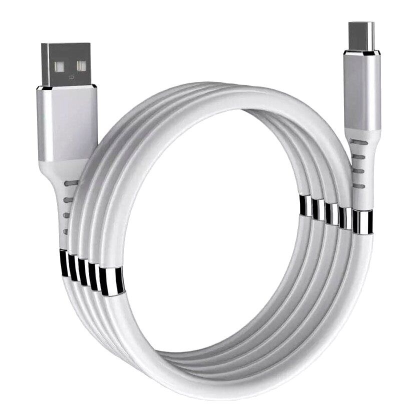 Кабель USB SUPERCALLA USB - Type-C 10 магнітів БІЛИЙ