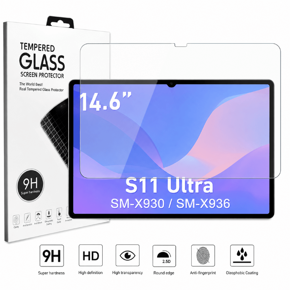 Захисне скло ДЛЯ ПЛАНШЕТУ Samsung Galaxy Tab S11 Ultra 14.6" (X930/X936) / Tab S10 Ultra 14.6" (X920/X926) / Tab S9 Ultra 14.6" (X910/X916)
