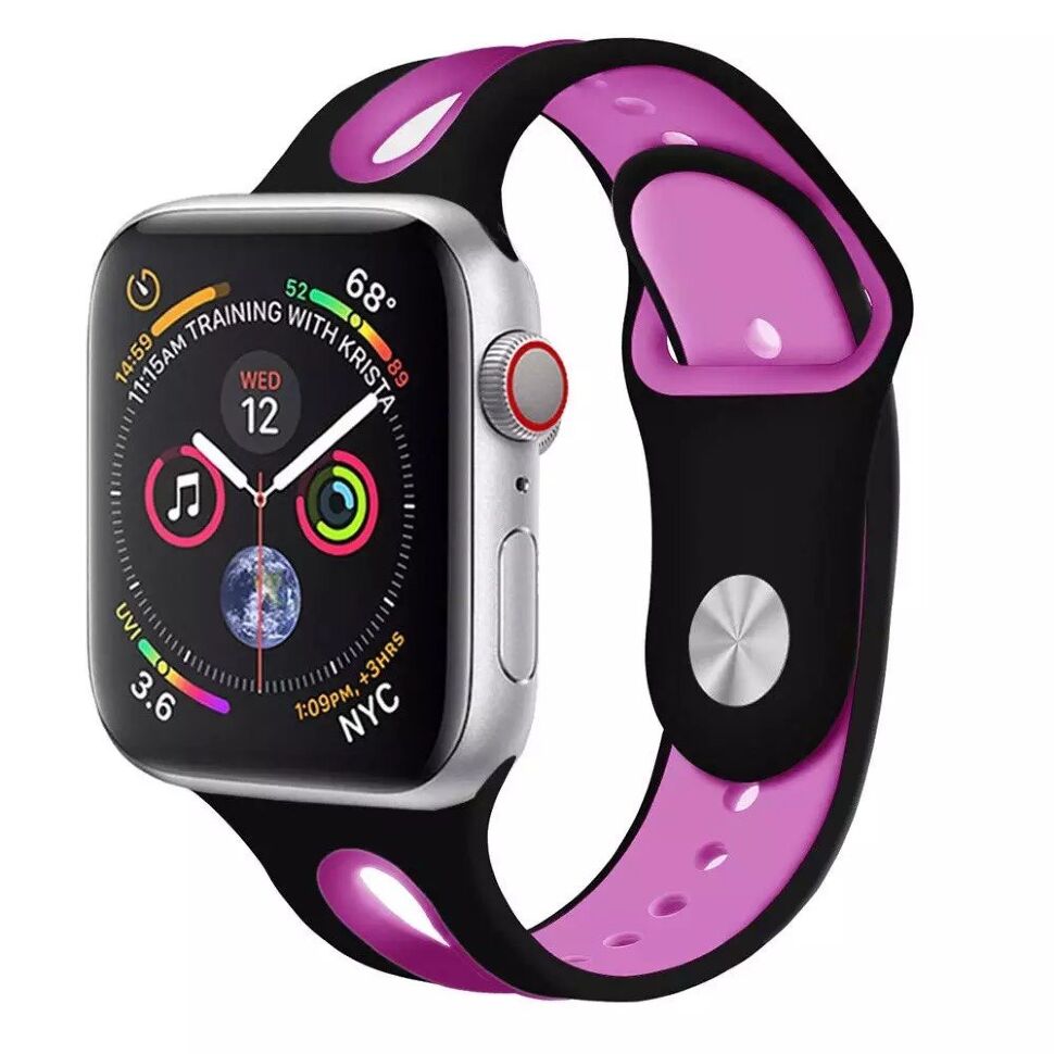 Ремінець силіконовий LINE 2 COLORS для APPLE WATCH 38мм | 40мм | 41мм SMALL SIZE