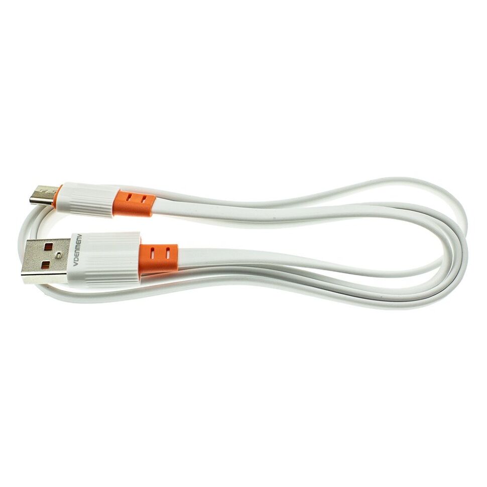 Кабель USB Denmen D50V USB - micro USB (2,4A) Плоский провід