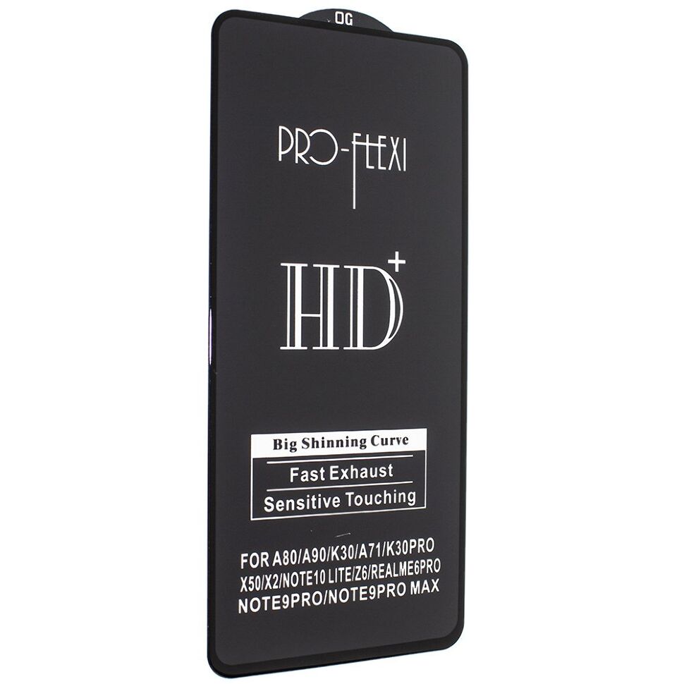 Захисне скло PRO-FLEXI HD+ REALME 6 PRO | A80 | TE 9 PRO | TE 9 PRO MAX | Z6 ЧОРНИЙ