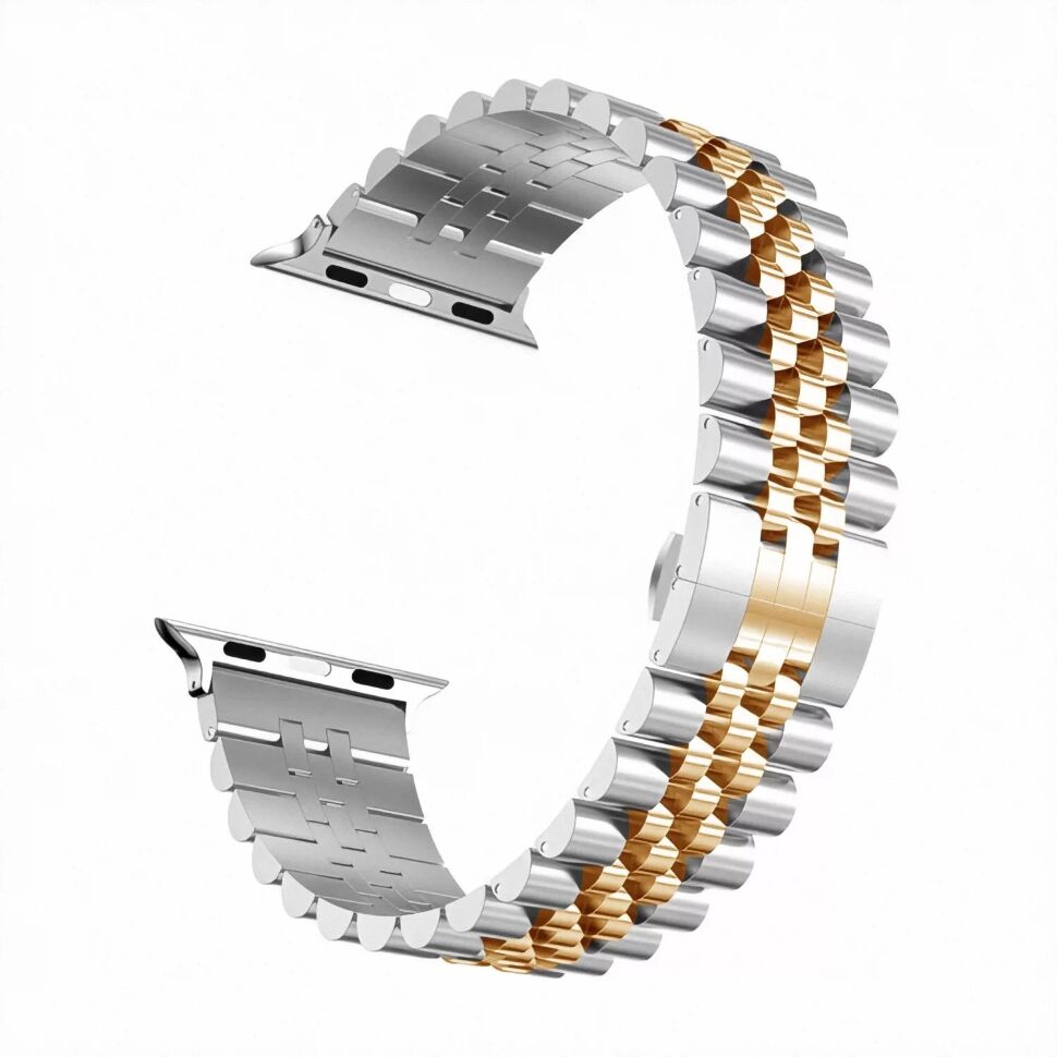 Ремінець металевий для годинника APPLE WATCH 42MM / 44MM / 45MM / 49MM two-color 1 link 5 lines Metal