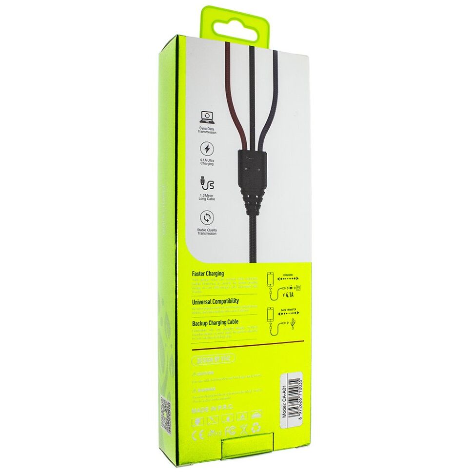 Кабель USB VIVZ CA-A01 3В1 4.1A