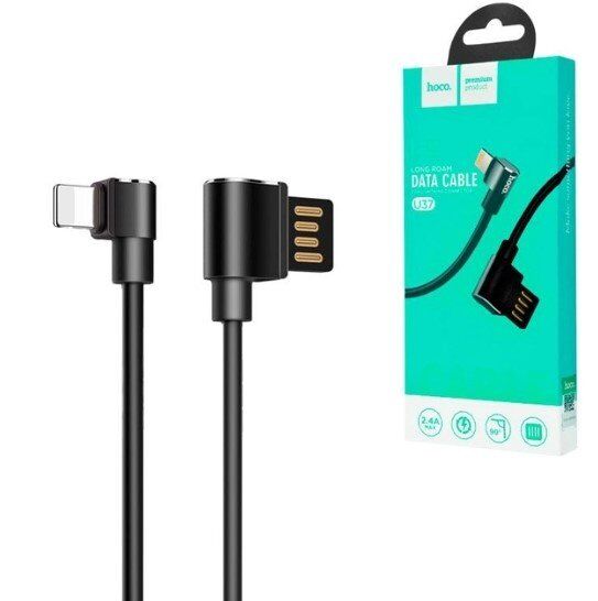 USB кабель HOCO U37 USB - Lightning 60 см ЧОРНИЙ