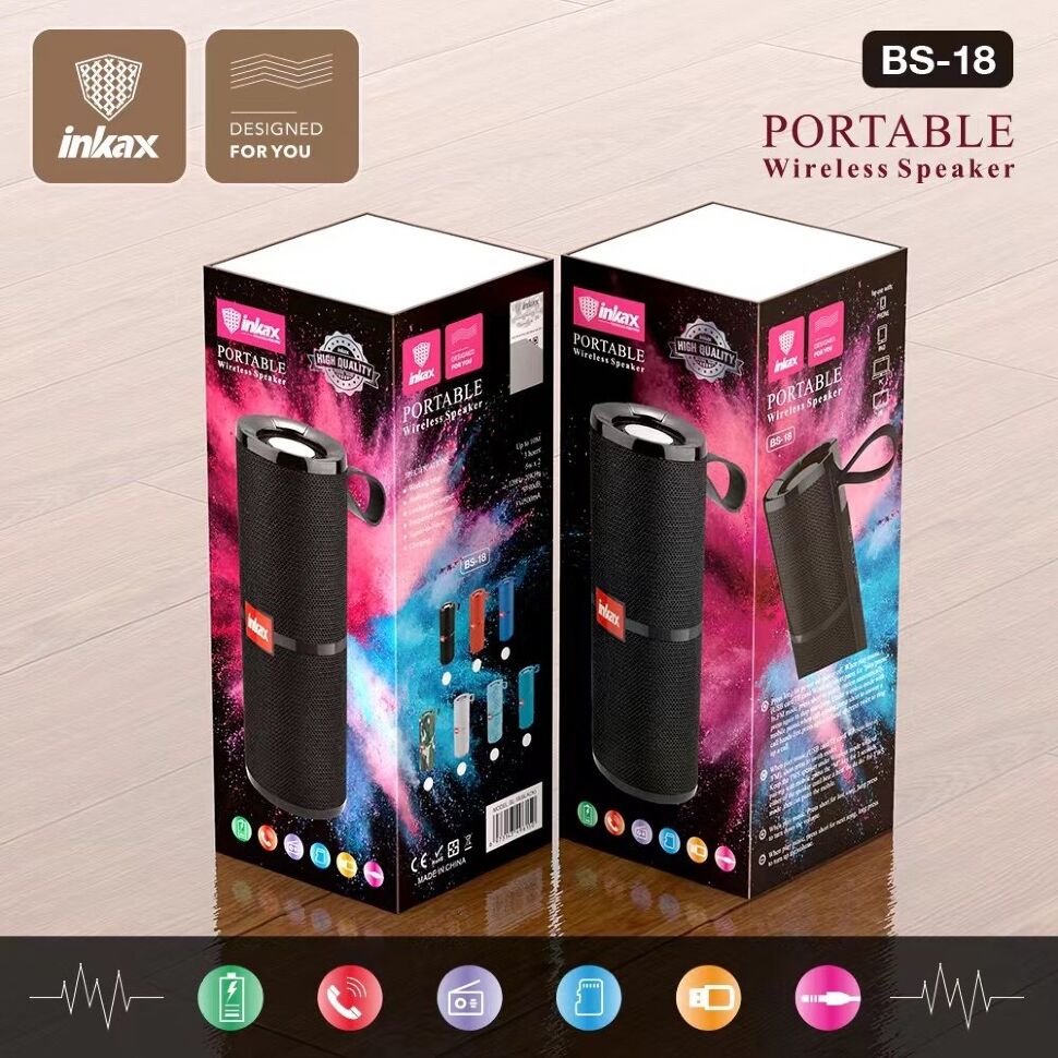 Портативна колонка INKAX BLUETOOTH BS-18