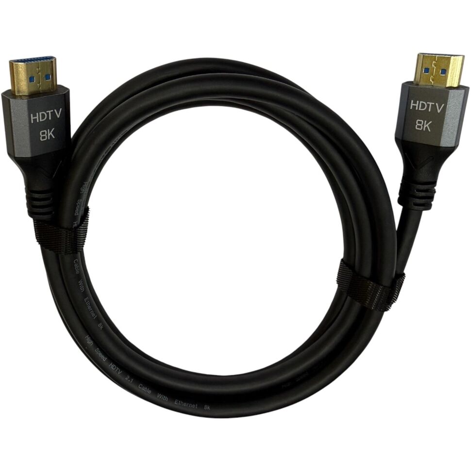 Кабель HDMI W-HD911 2.1 8K 60Hz / 4K 120Hz, CCS, Ø7.0 мм, 1.8 м, чорний