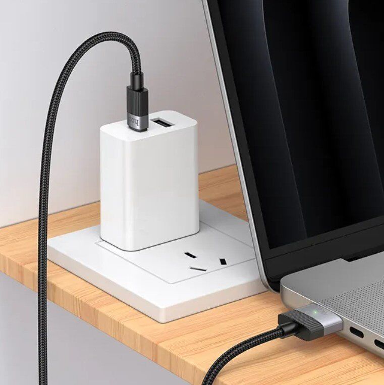 USB-C кабель HOCO U141 USB-C - MagSafe 3 (Mag3) Magnetic Charging Cable 140W, чорний
