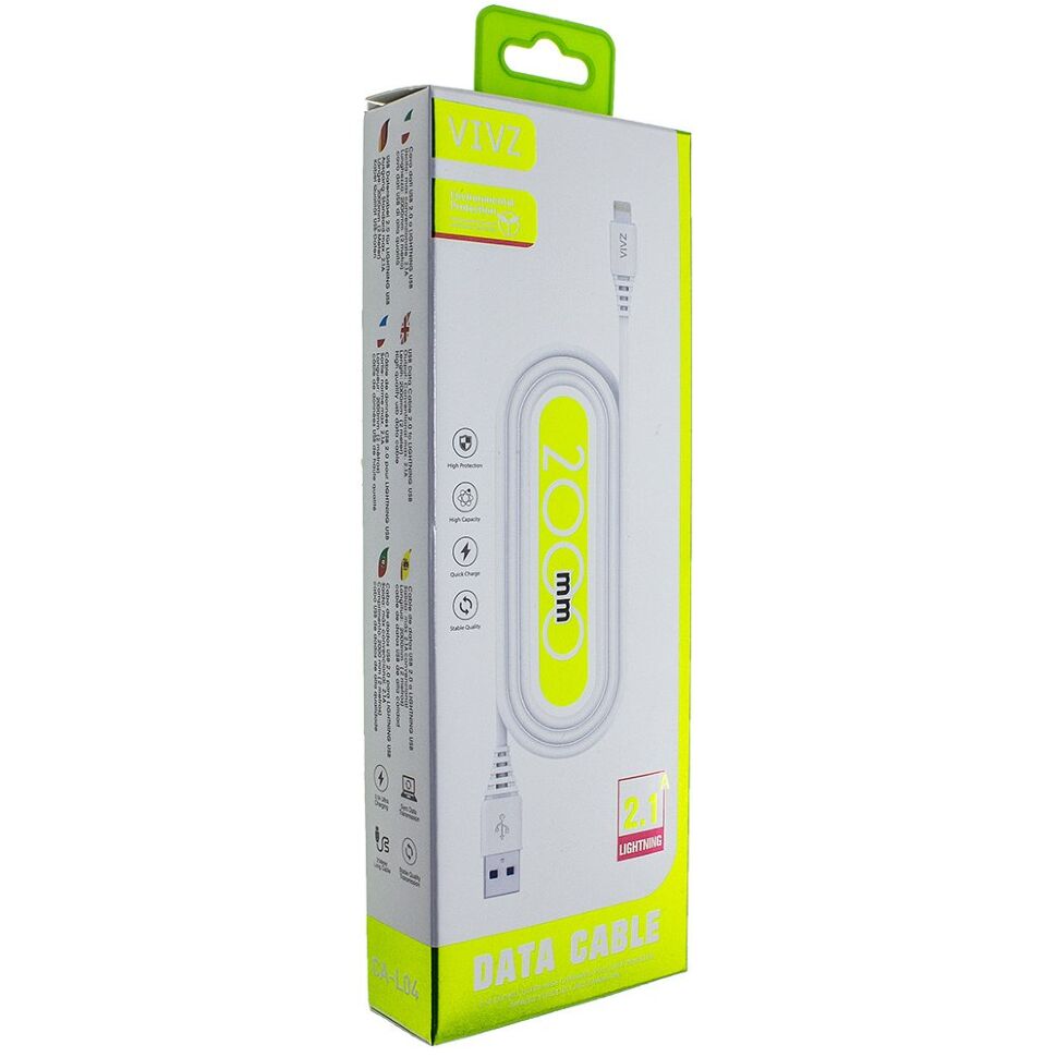 Кабель USB VIVZ CA-L04 Lightning 2.1A 2метри
