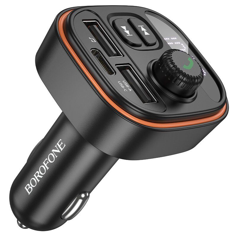 FM Модулятор BOROFONE BC59 з підтримкою швидкого заряджання QC3.0  Bluetooth / гучномовець