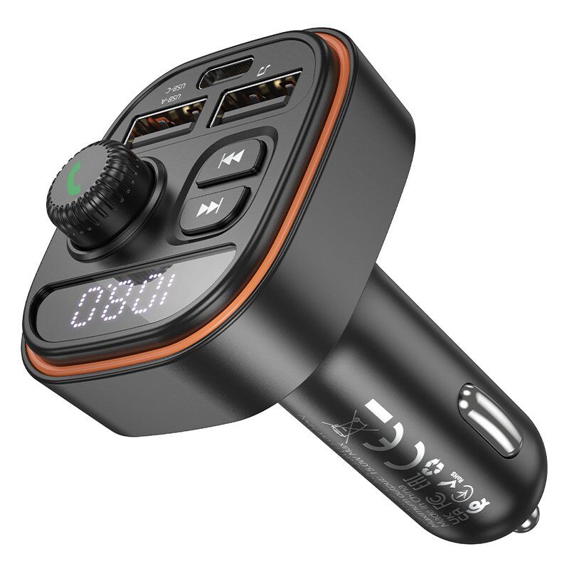 FM Модулятор BOROFONE BC59 з підтримкою швидкого заряджання QC3.0  Bluetooth / гучномовець