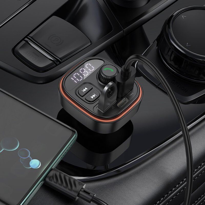 FM Модулятор BOROFONE BC59 з підтримкою швидкого заряджання QC3.0  Bluetooth / гучномовець
