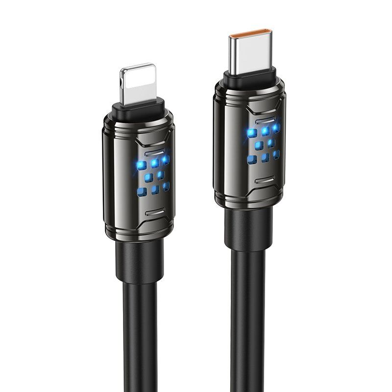 USB-C кабель HOCO U143 Type-C - Lightning 27W, 1 метр, чорний