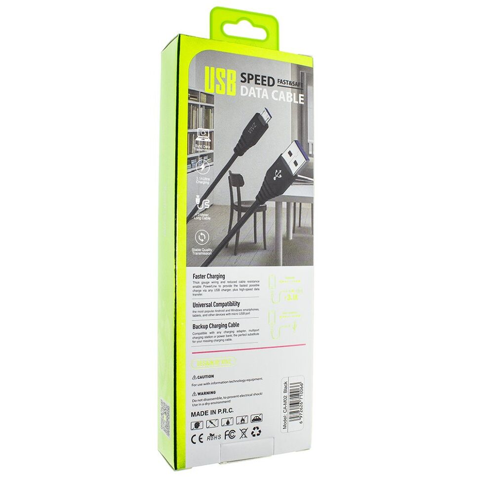 Кабель USB VIVZ CA-M02 micro 3.1A