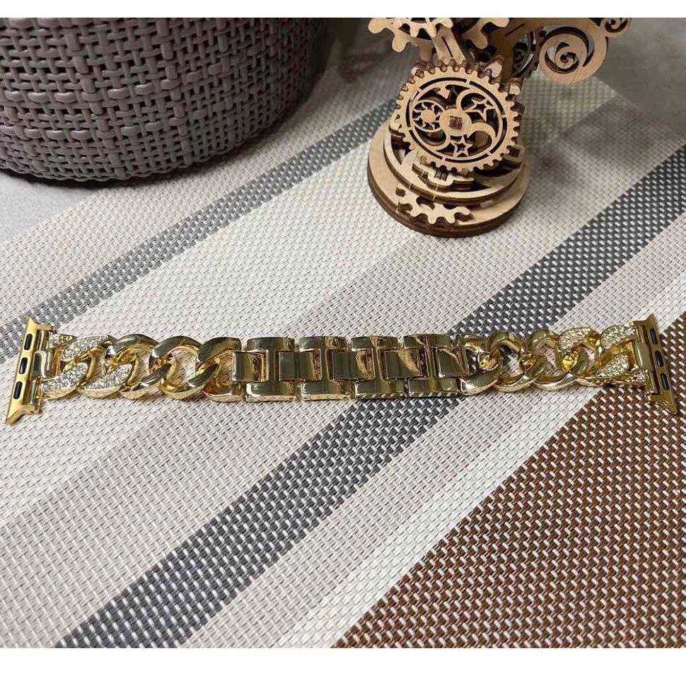 Ремінець металевий стрази rhinestones APPLE WATCH 38/40/41 MM №4