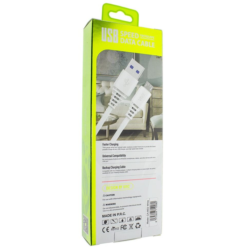 Кабель USB VIVZ CA-M03 micro 2.4A