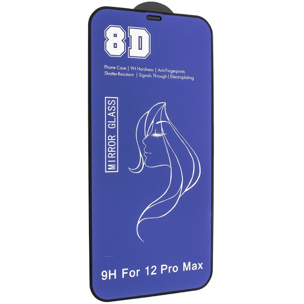 Захисне скло 8D MIRROR APPLE IPHONE 12 PRO MAX 6,7"