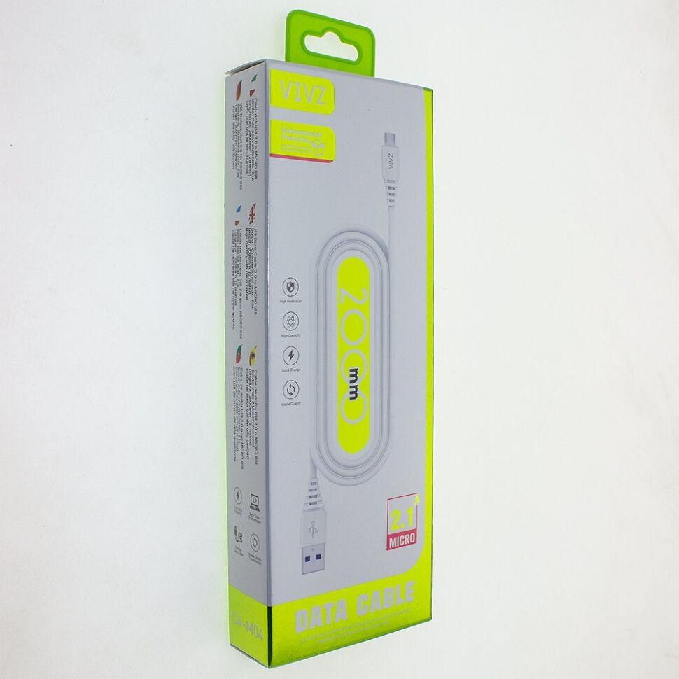 Кабель USB VIVZ CA-M04 micro 2.1A 2метри