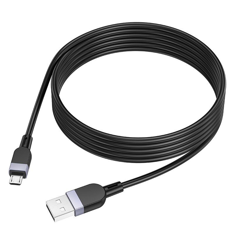 USB кабель HOCO X109 USB - micro USB SILICONE, 2 метри, чорний