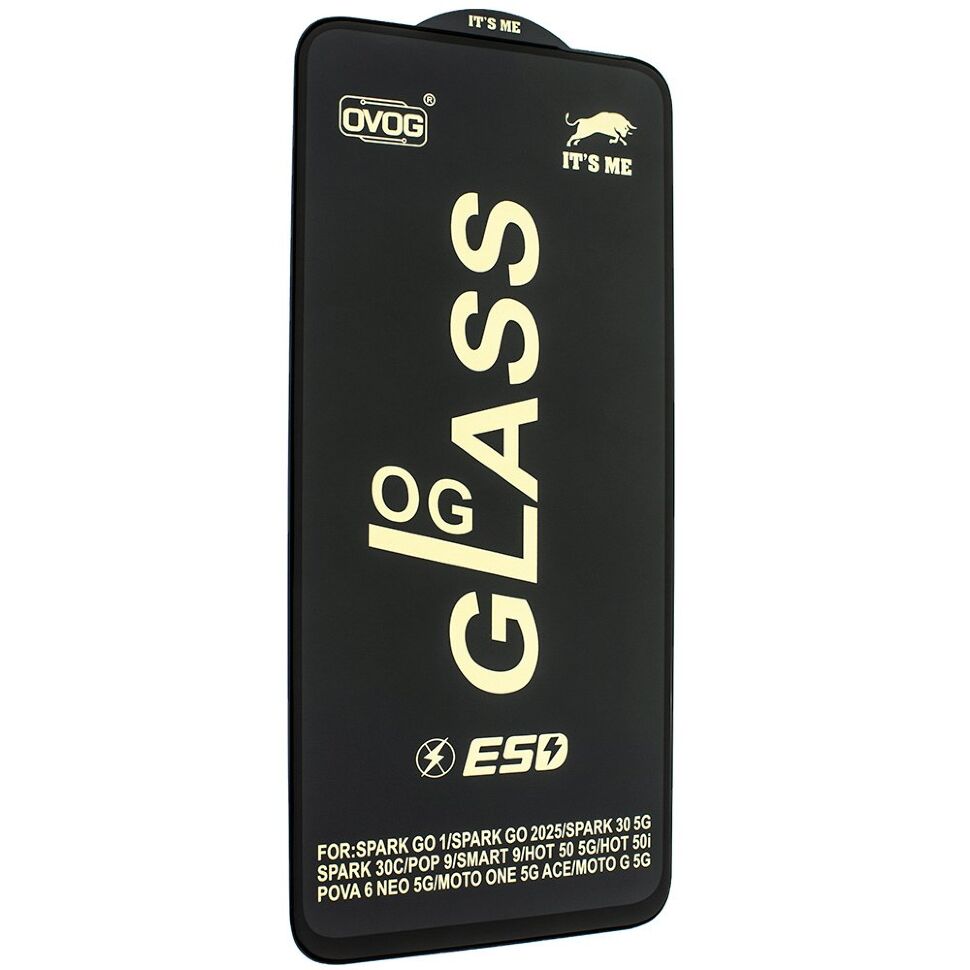 Захисне скло PREMIUM IT'S ME OG GLASS Tecno Spark 30C ЧОРНИЙ