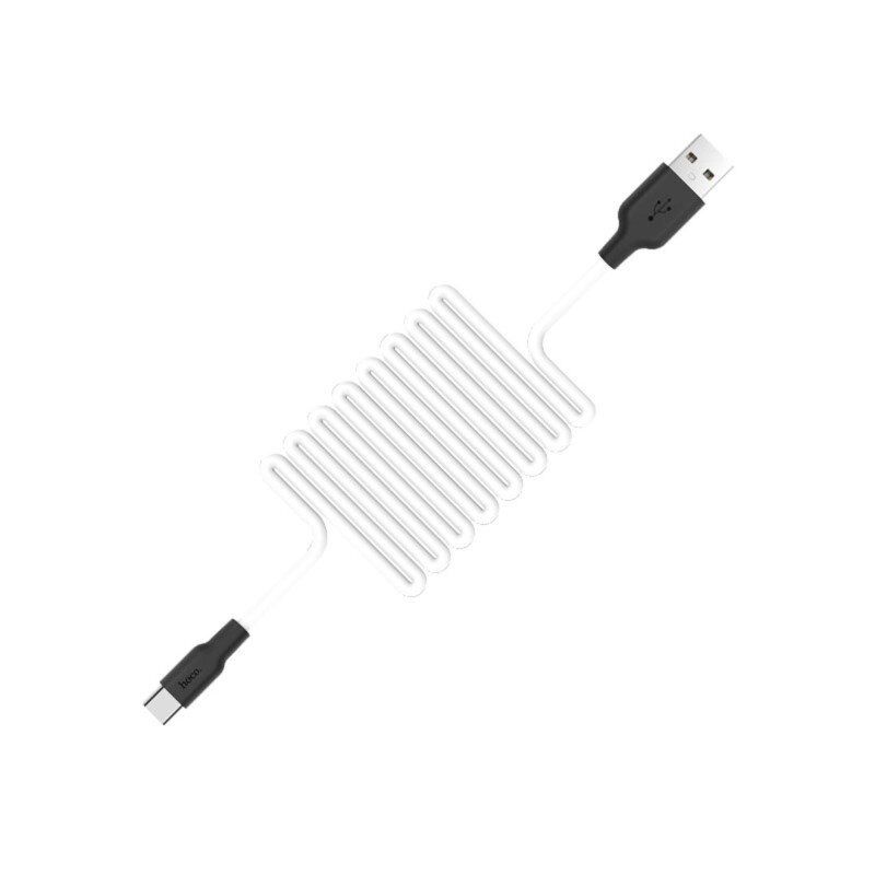 USB кабель HOCO X21 SILICONE USB - Type-C 1м БIЛИЙ