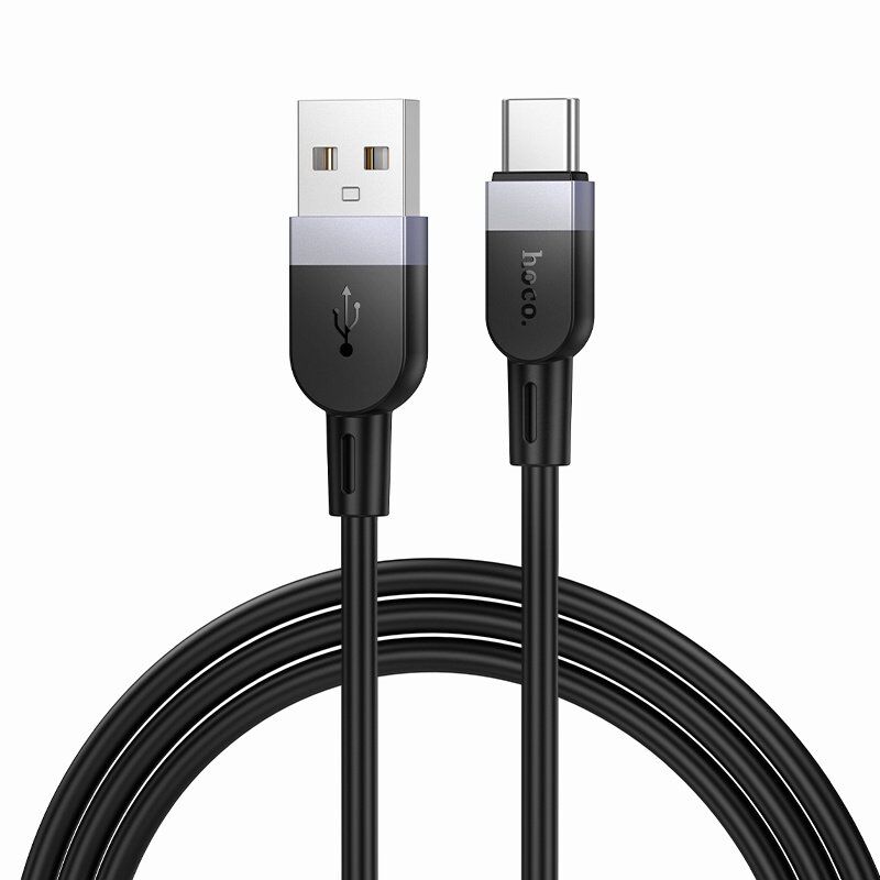 USB кабель HOCO X109 USB - Type-C SILICONE 3A, 1 метр, чорний