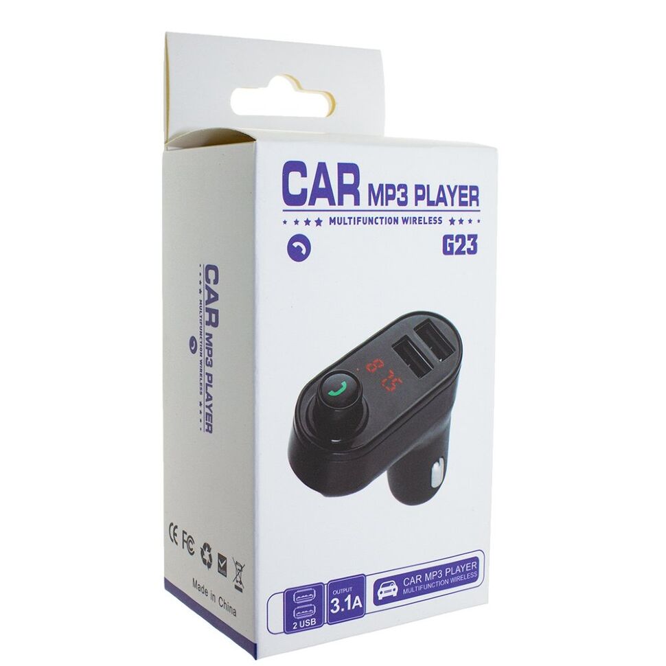 FM Модулятор G23 Bluetooth / гучномовець ЧОРНО-ЗОЛОТИЙ