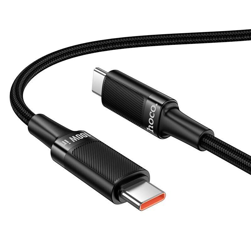 USB-C кабель HOCO U153 Type-C to Type-C 100W 1.2 м, чорний