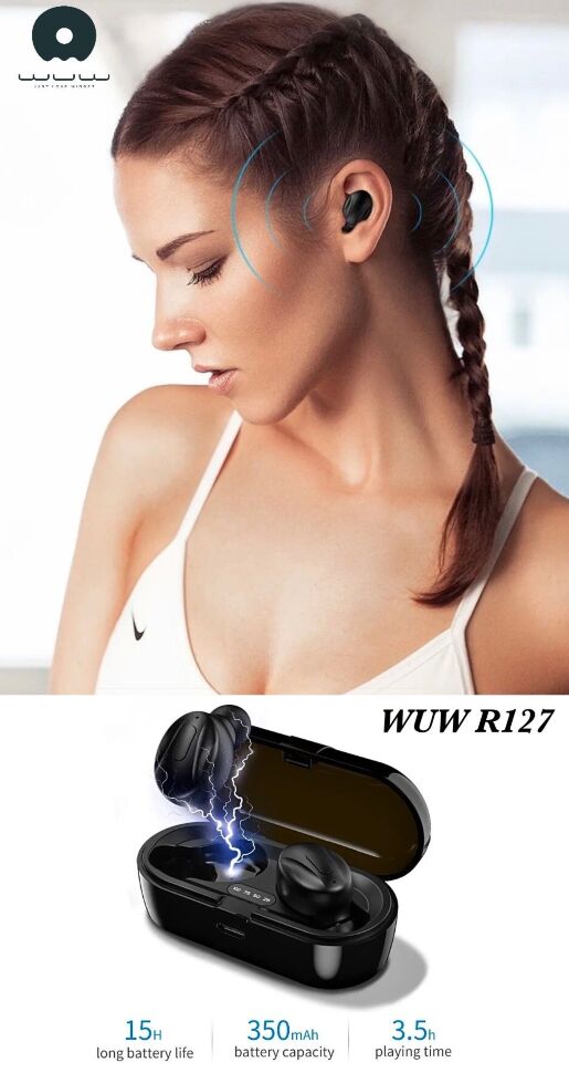 Бездротові навушники WUW R127 TWS Wireless earbuds