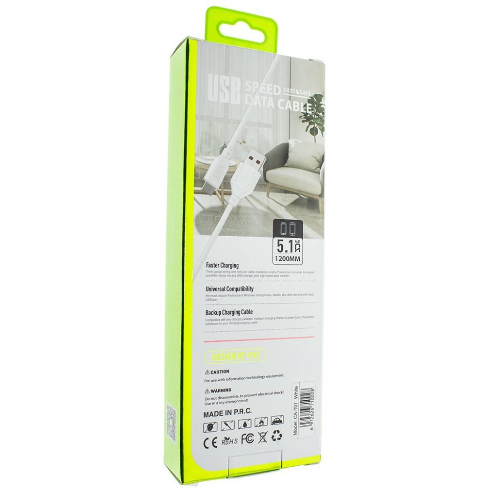 Кабель USB VIVZ CA-T01 Type-C 5.1A