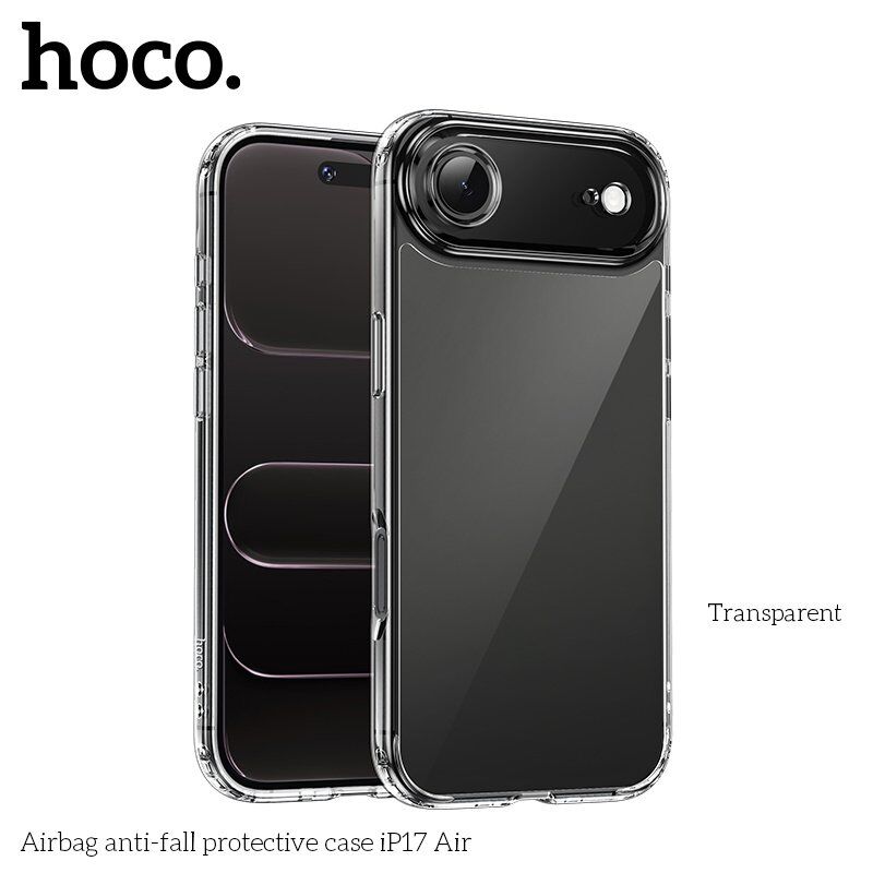 Захисний чохол протиударний HOCO Airbag для APPLE iPhone 17 AIR пластик, прозорий
