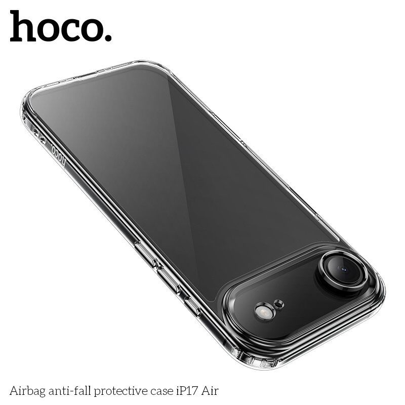 Захисний чохол протиударний HOCO Airbag для APPLE iPhone 17 AIR пластик, прозорий