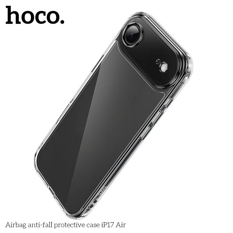 Захисний чохол протиударний HOCO Airbag для APPLE iPhone 17 AIR пластик, прозорий