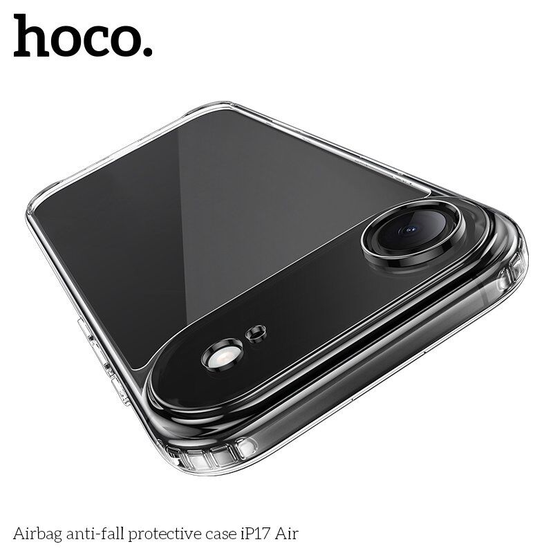 Захисний чохол протиударний HOCO Airbag для APPLE iPhone 17 AIR пластик, прозорий