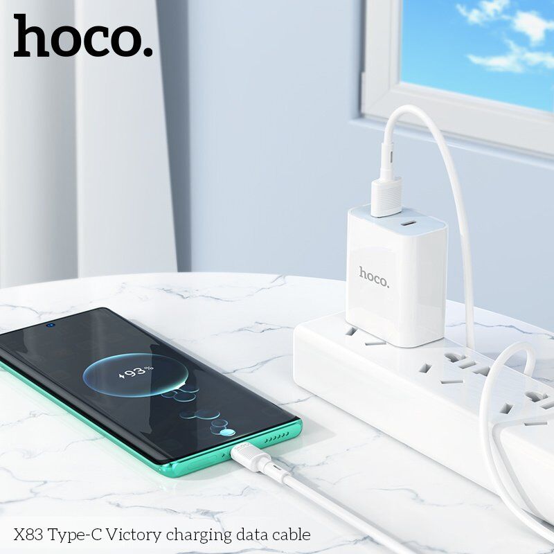 USB кабель HOCO X83 USB - Type-C 1 метр, білий