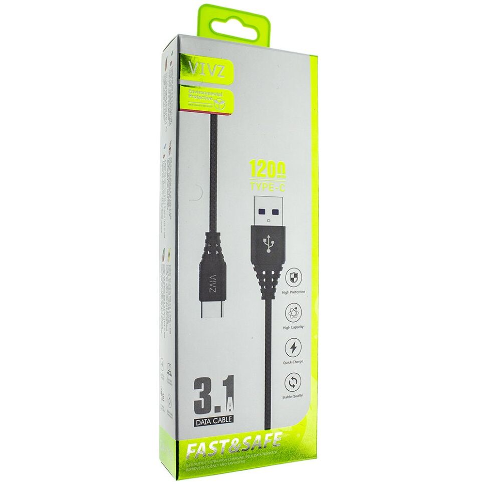 Кабель USB VIVZ CA-T02 Type-C 3.1A