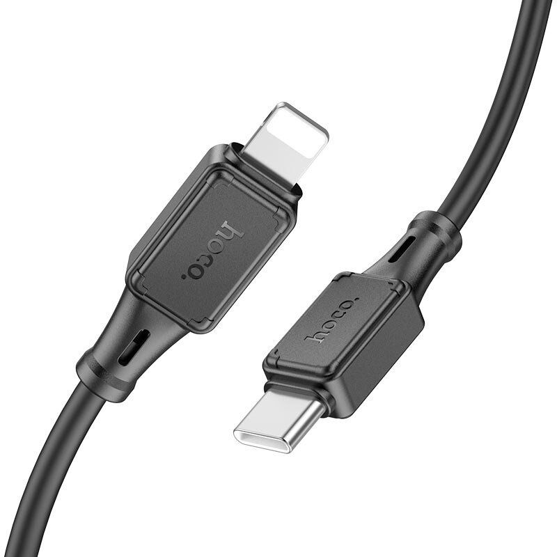 USB-C кабель HOCO X101 PD 27W Type-C - Lightning silicone 1м чорний